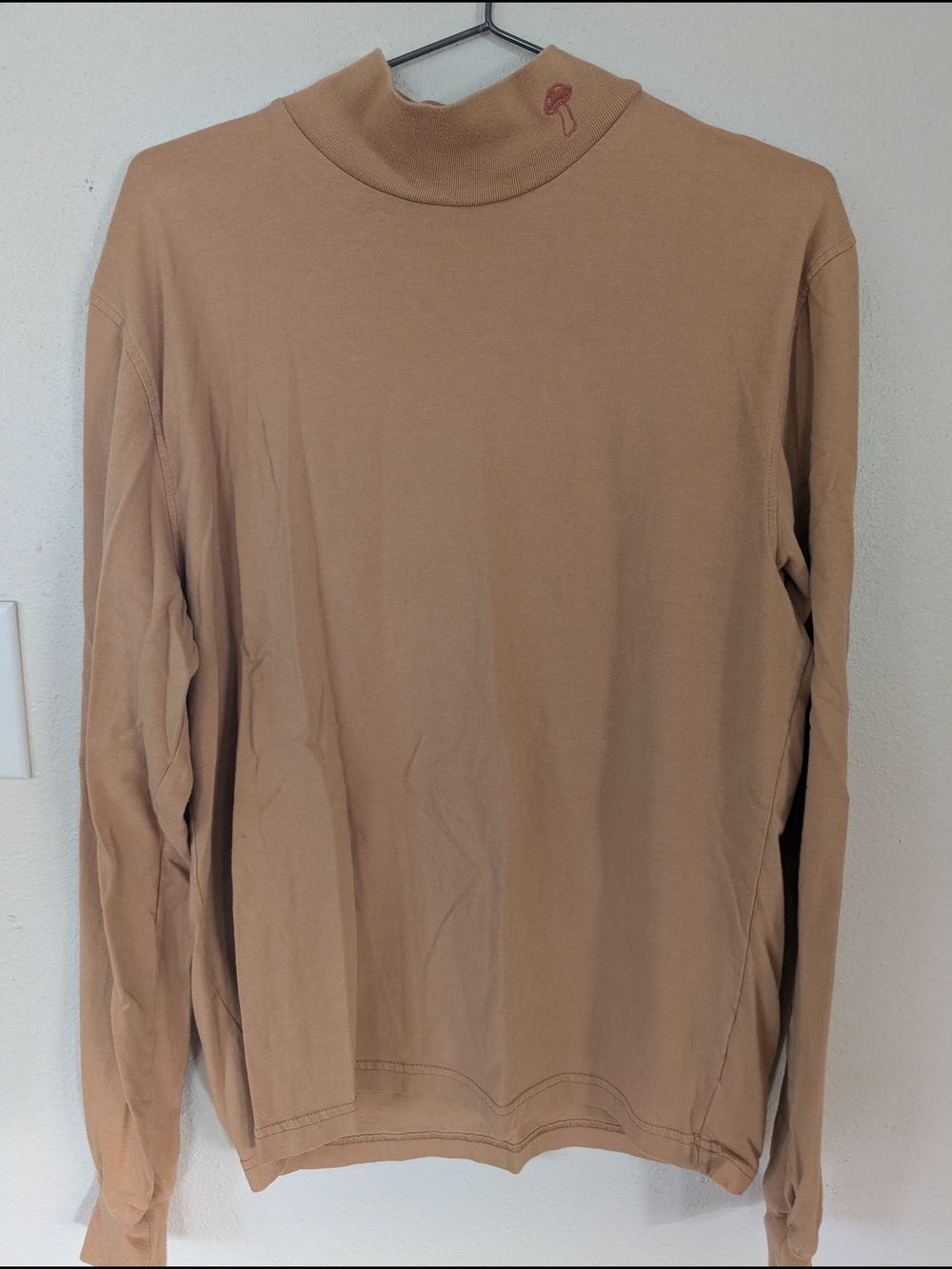 Urban Outfitters Tan Ribbed Mock Neck Top M